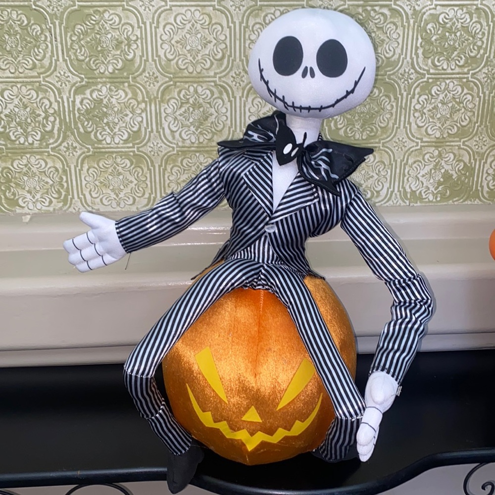 The Nightmare Before Christmas Jack On Pumpkin Plush Front Door Greeter